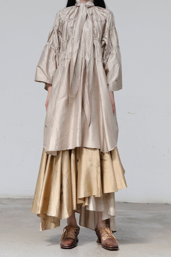 MUTEDANCE Bow-knot silk caftan MD23FW22 PM73